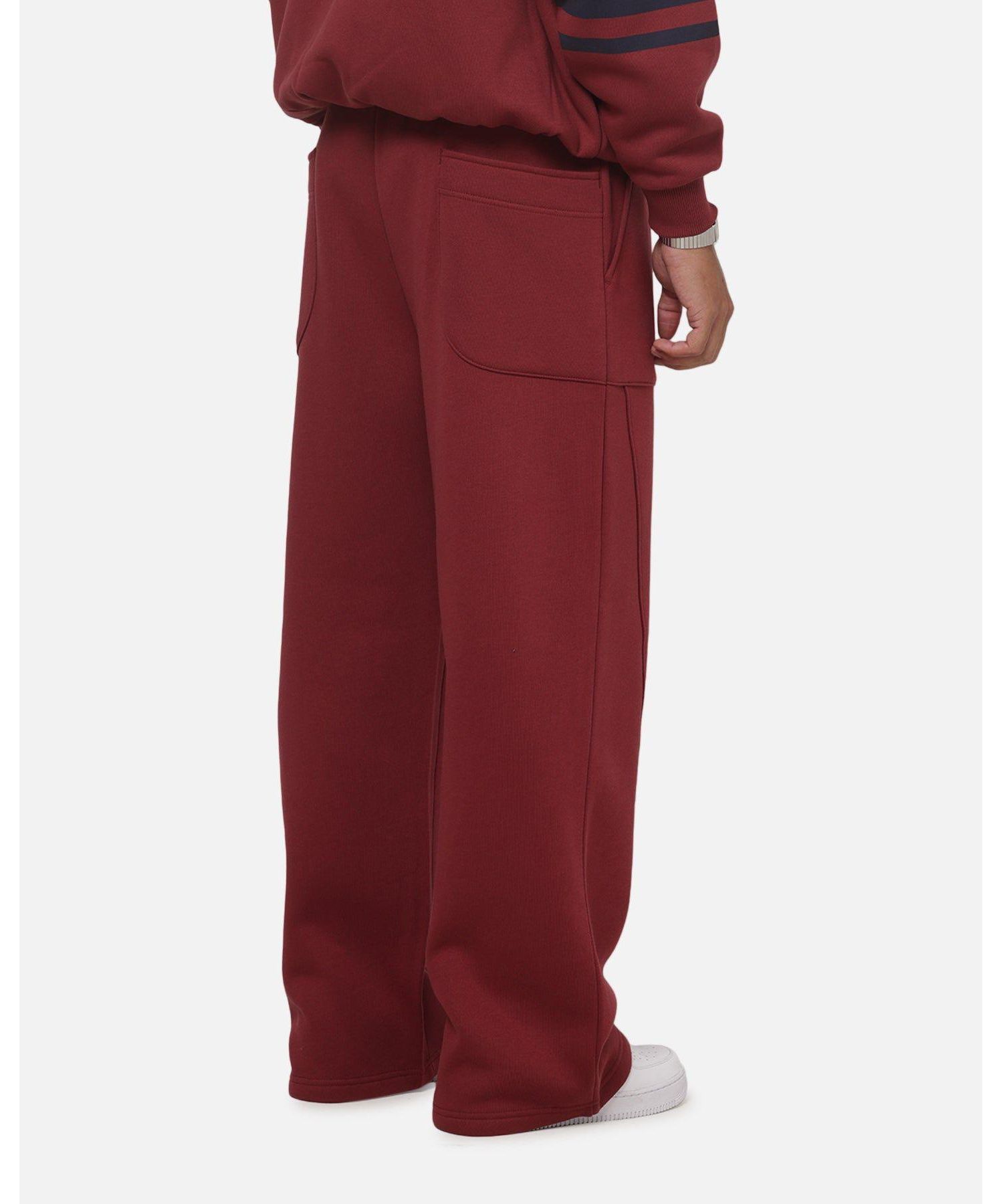 Men's Varsity Oversized Wide-Leg Track Pants