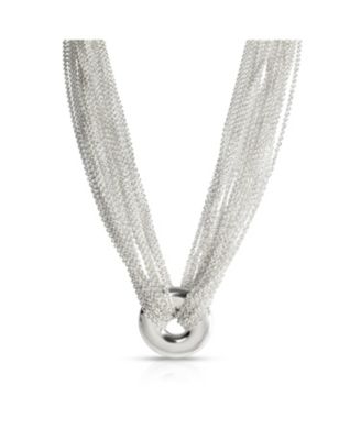 Sterling Silver  Multi-Strand Circle Necklace