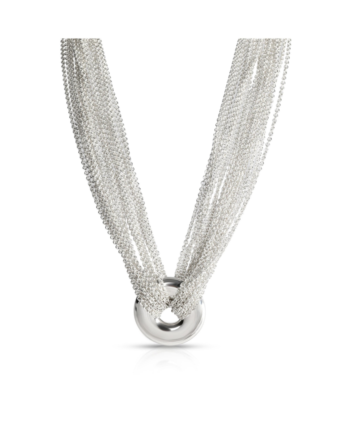 Pre-Owned Tiffany & Co Sterling Silver Multi-Strand Circle Necklace - Sterling silver
