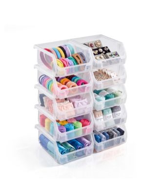 Small Open Front Stackable Clothing Storage Bin - Closet and Wardrobe Organizer