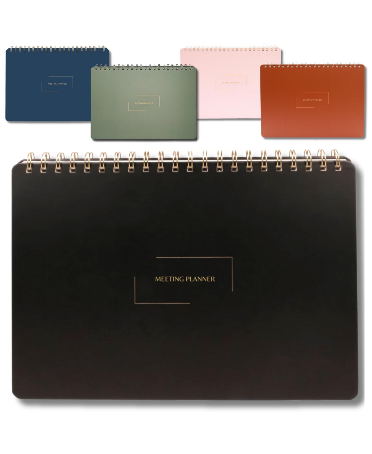 Danrong Undated Daily Weekly To Do List Notebook Productivity Organizer Office College Supplies - Black meeting planner - landscape