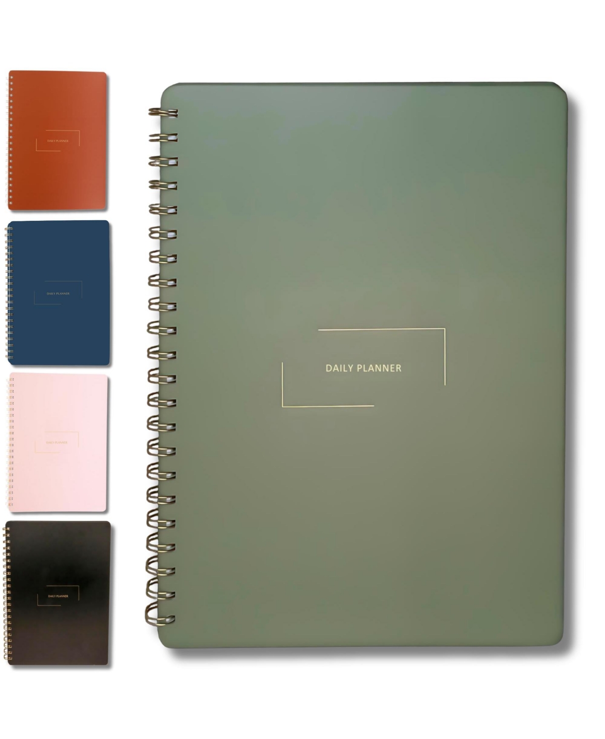 Danrong Undated Daily Weekly To Do List Notebook Productivity Organizer Office College Supplies - Evergreen daily planner - portrait