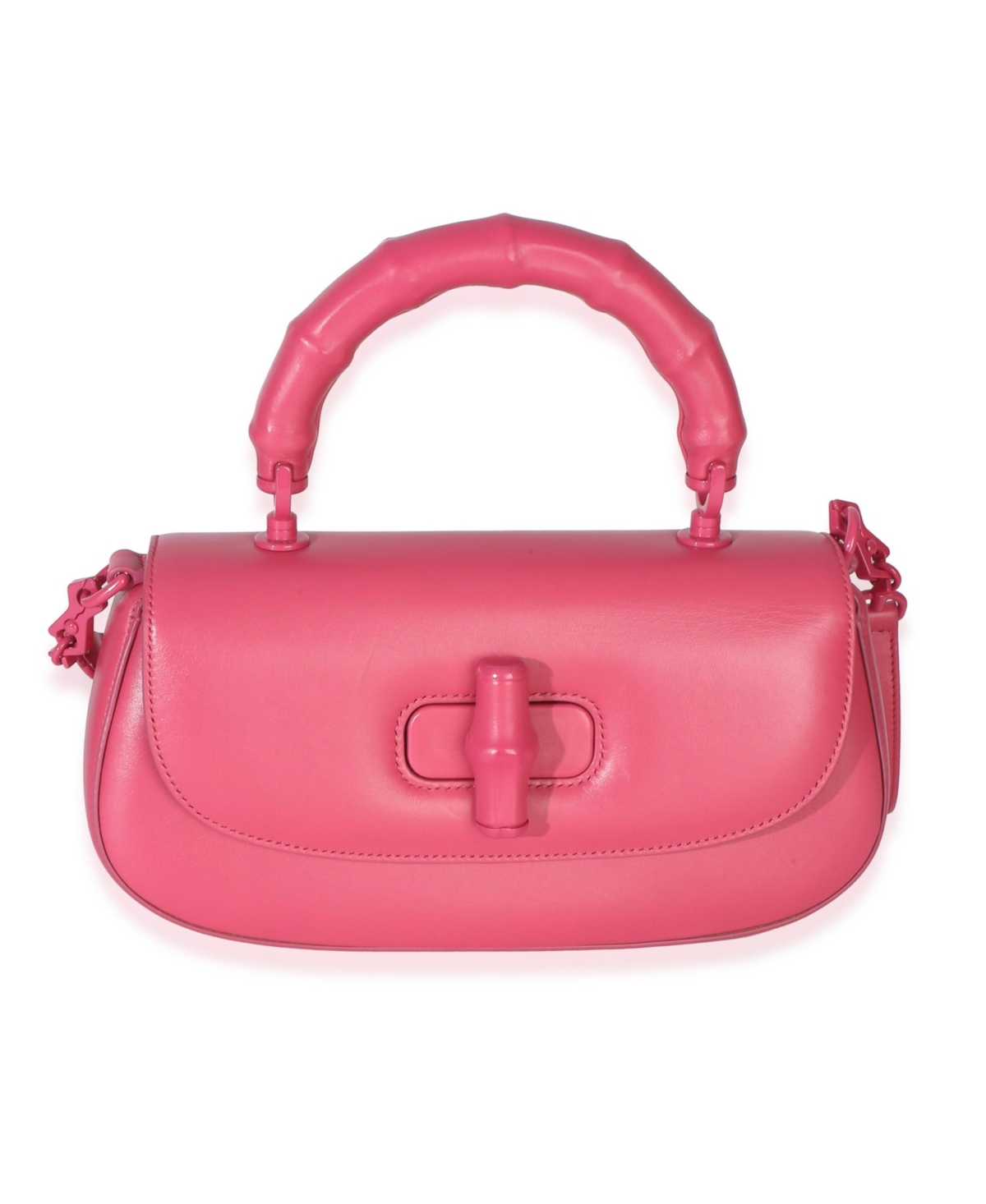 Pre-Owned Gucci Pink Calfskin Medium Bamboo Diva Bag - Pink