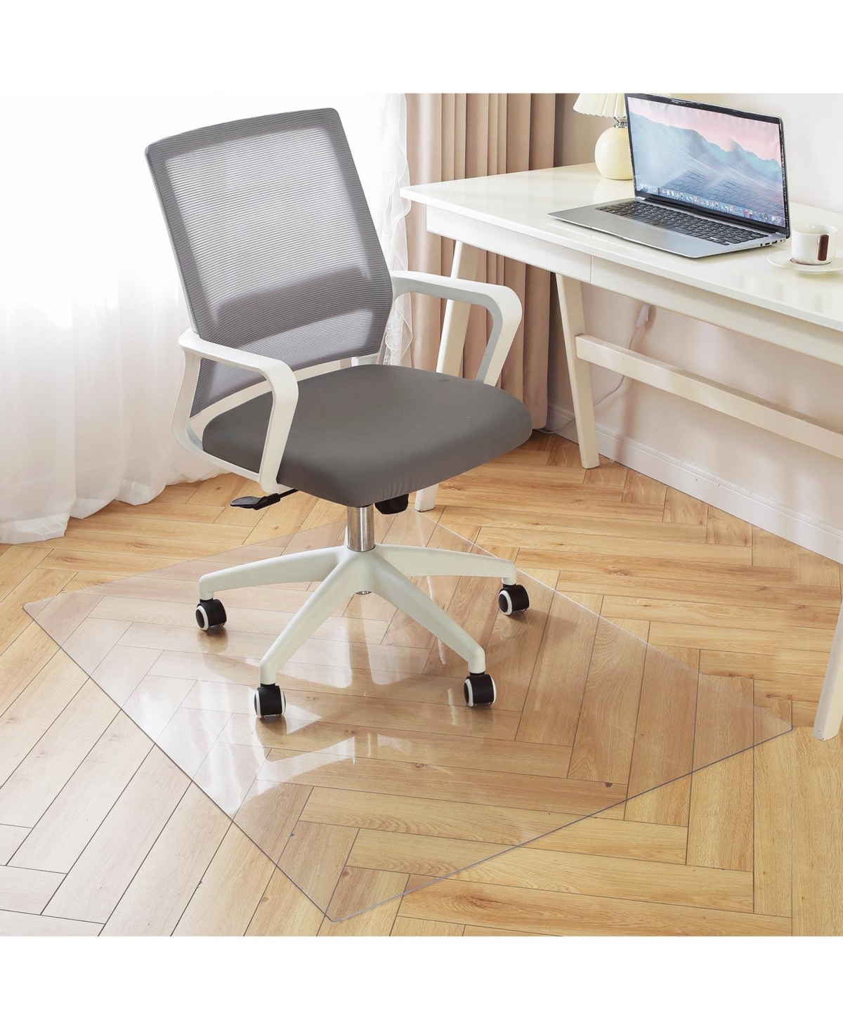 Danrong Clear Office Chair Mat For Hard Surfaces Smooth Rolling Desk Protector - Clear for hard floor 36 x 48 inch