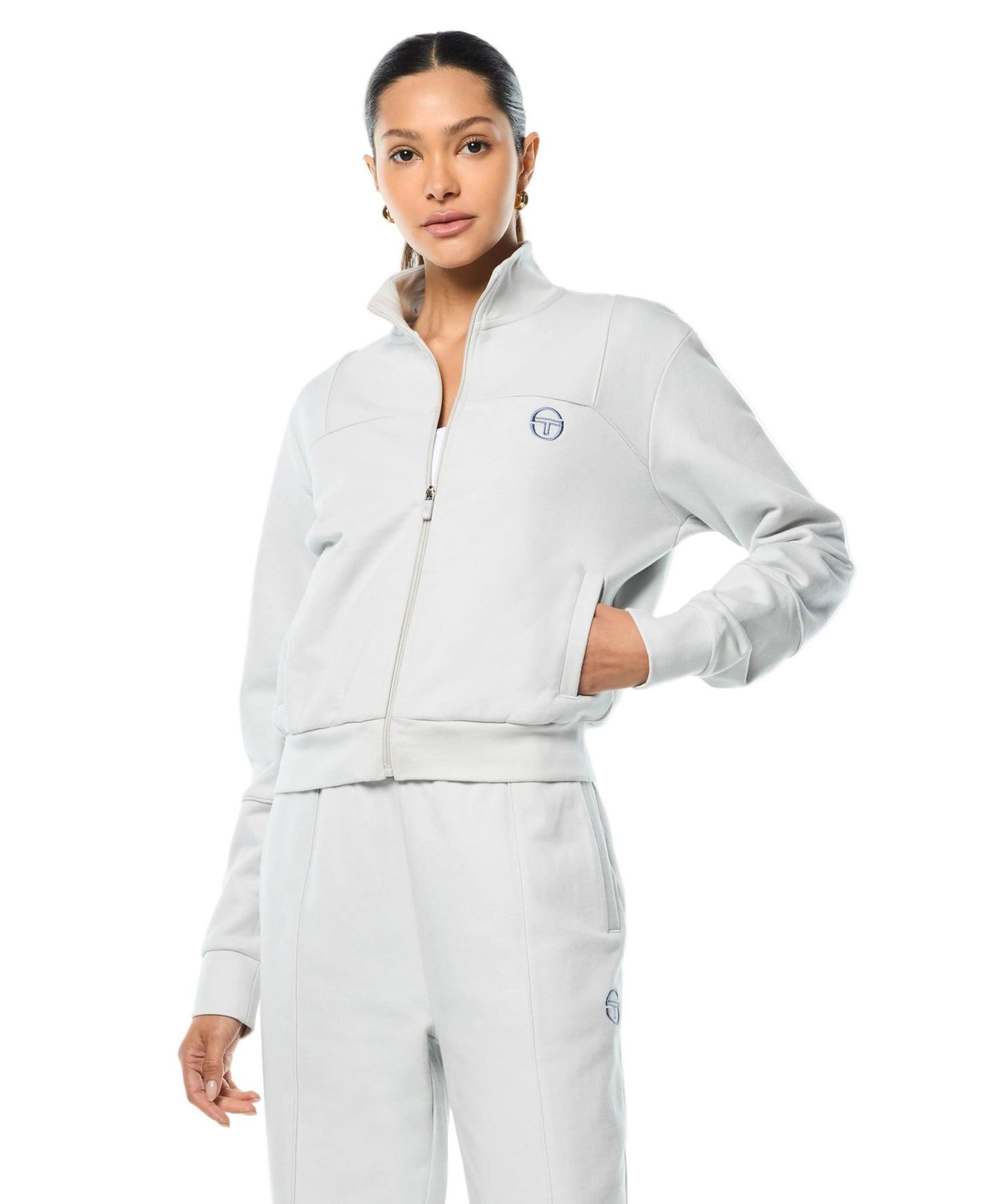 Women's Lineo Mock-Neck Premium-French-Terry Track Jacket