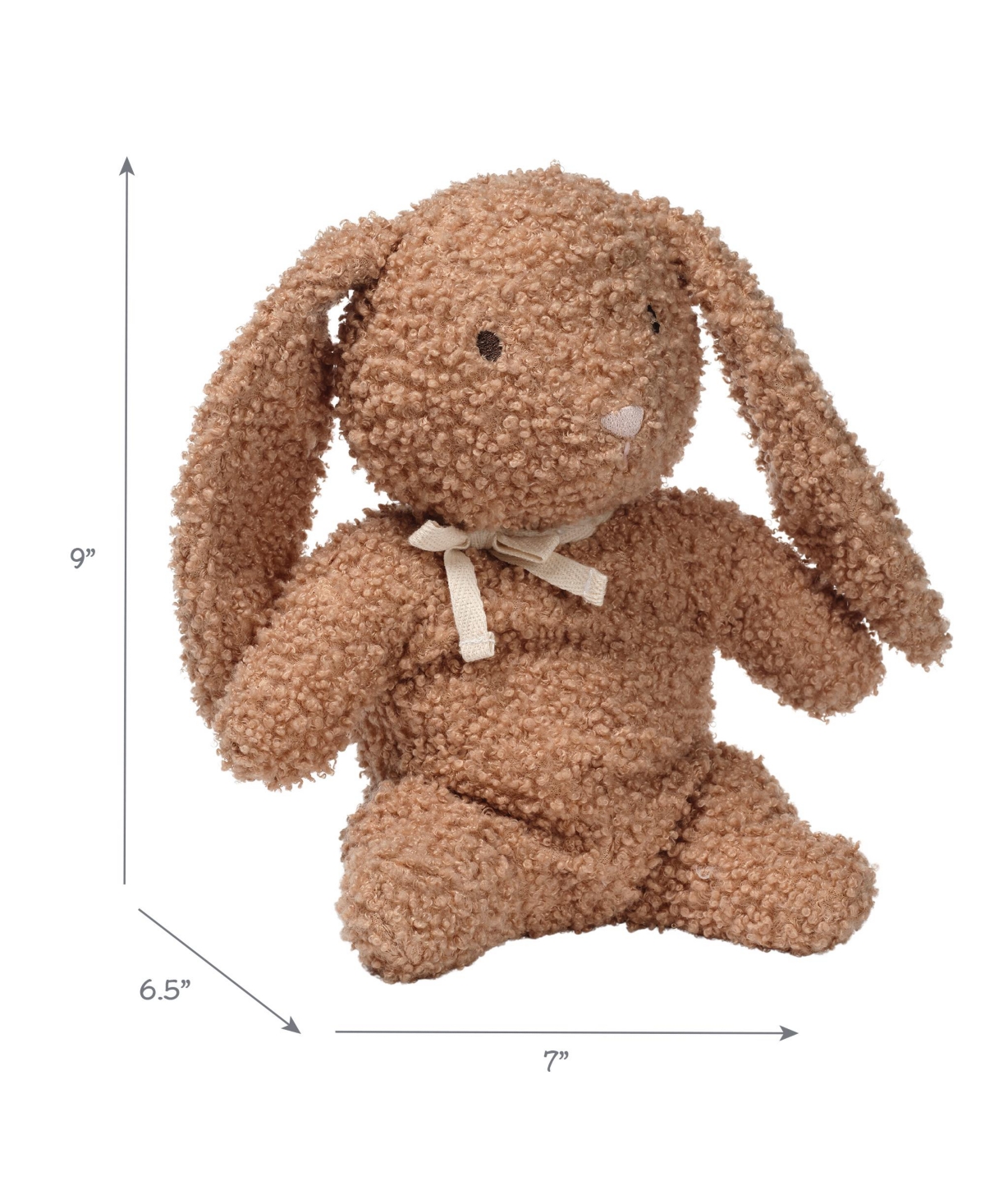 Lambs & Ivy Honey 11" Floppy-Ear Textured-Boucle Plush Bunny