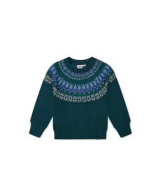 Boys' 4-20 Apr&egrave;s-Ski Fair Isle Raglan Sweater