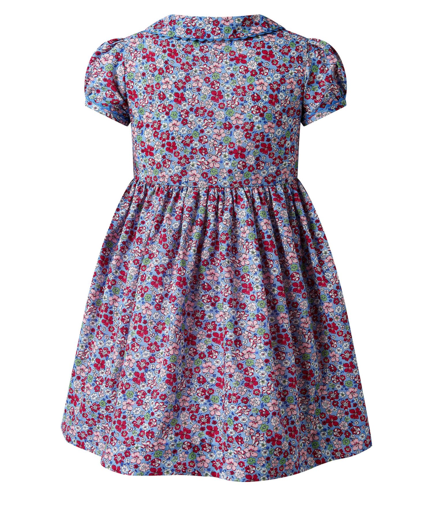 Girls' 4-16 Country Garden Floral-Print Puff-Sleeve Peter Pan Collar Dress