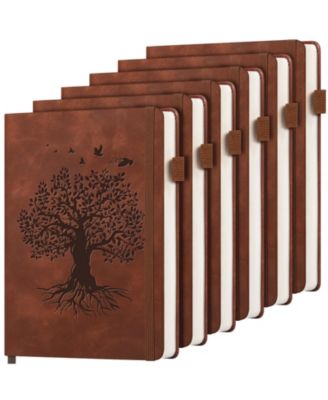 Hardcover Lined Journal Notebook Thick Paper Lay Flat Elastic Closure Ribbon Bookmark