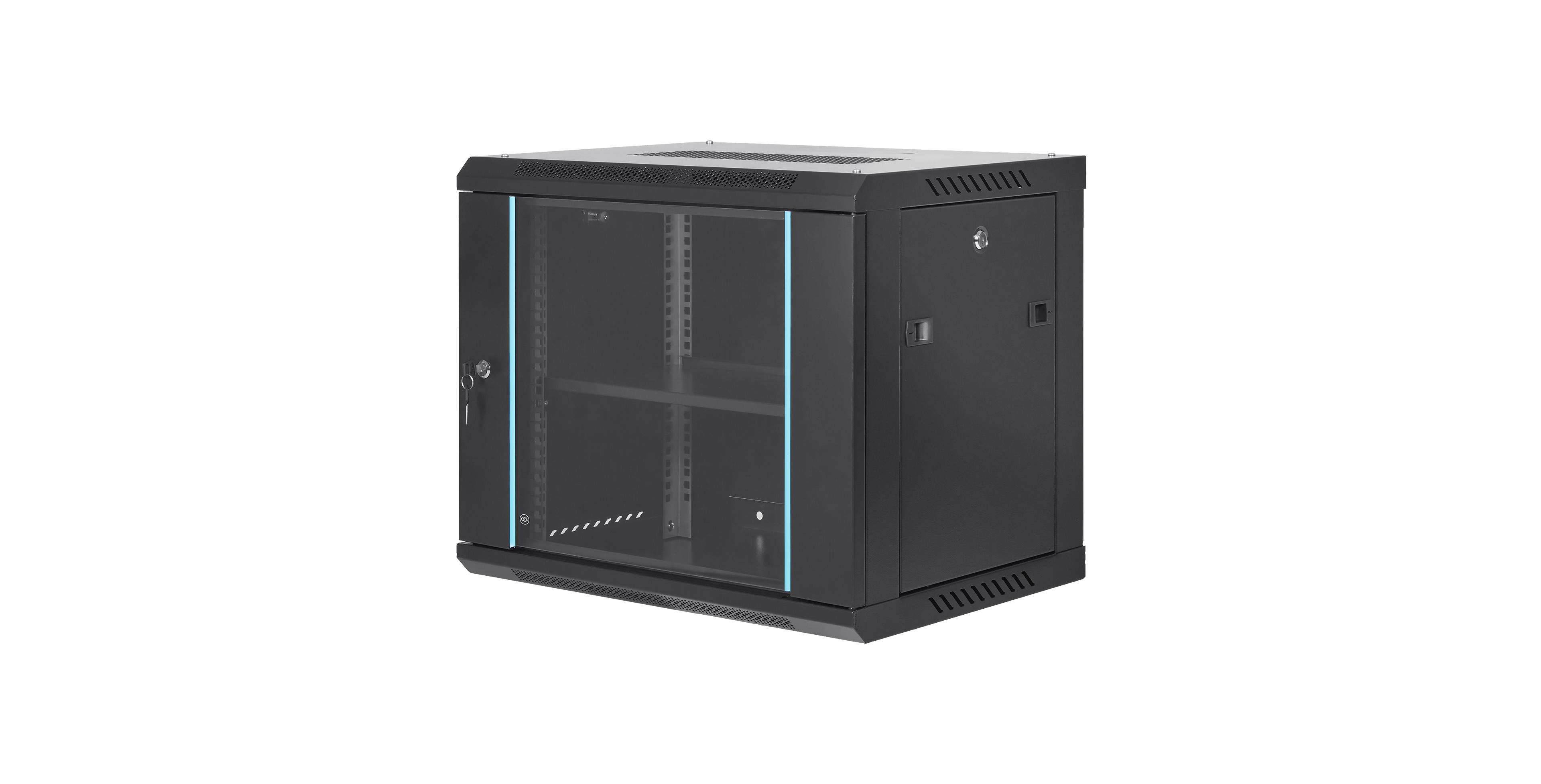 Bestcore 9U Wall Mount Locking Server Network Cabinet, Compatible with Standard 19-Inch Rackmount Equipment
