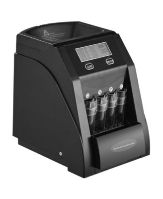 USD Coin Sorter Machine, 230 Coins Per Minute, Four Coin Types, LCD Counter, 4-Piece Set