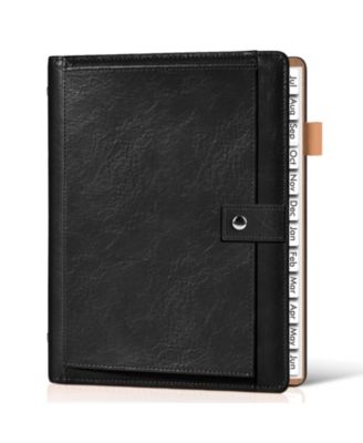 Academic Weekly Monthly Planner Hardcover Leather Organizer For Students Teachers