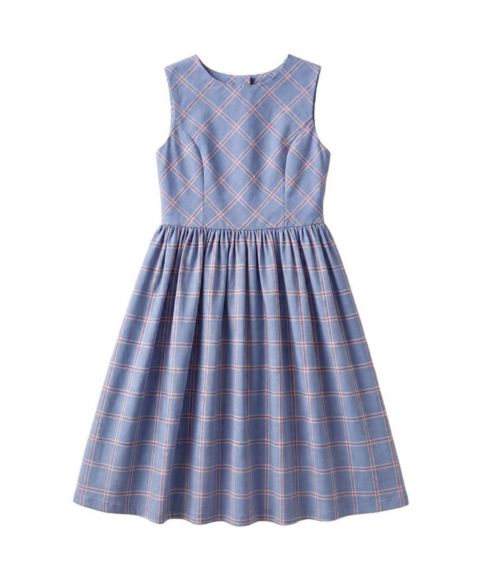 Платье Hope & Henry Fit & Flare Open-Back Dress для девочек-малышей, цвет: Клетчатый