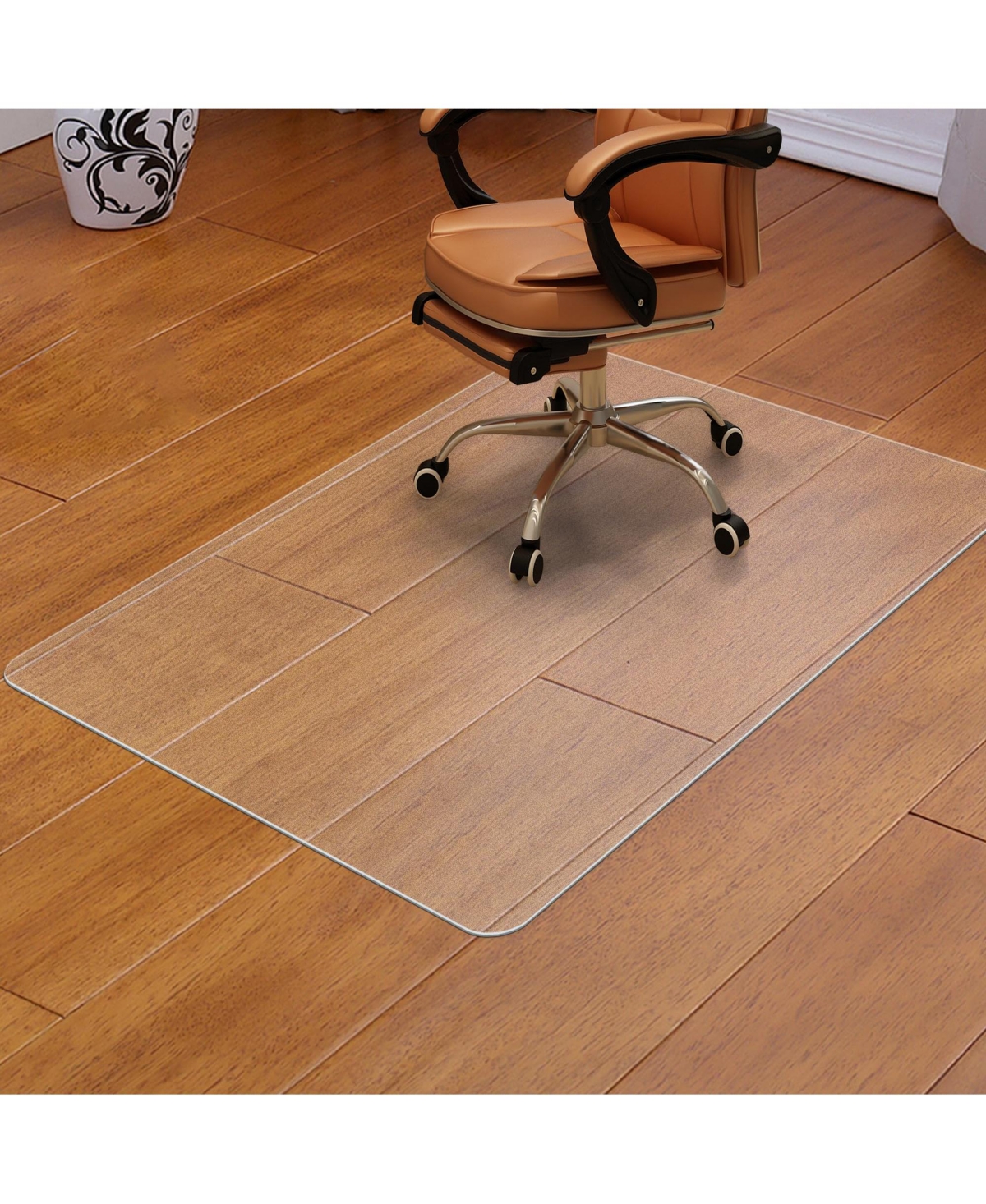 Danrong Heavy Duty Clear Office Chair Mat For Hardwood Floors Tile Protection