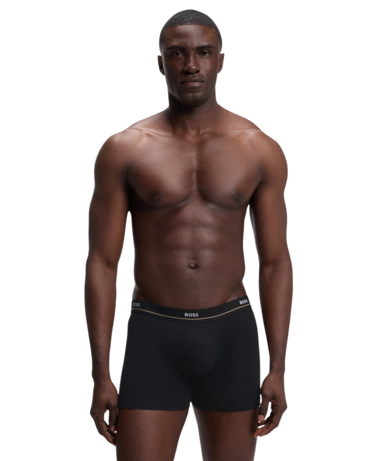 Boss by Hugo Men's Essential Cotton-Blend Logo Boxer Briefs, 5-Pack