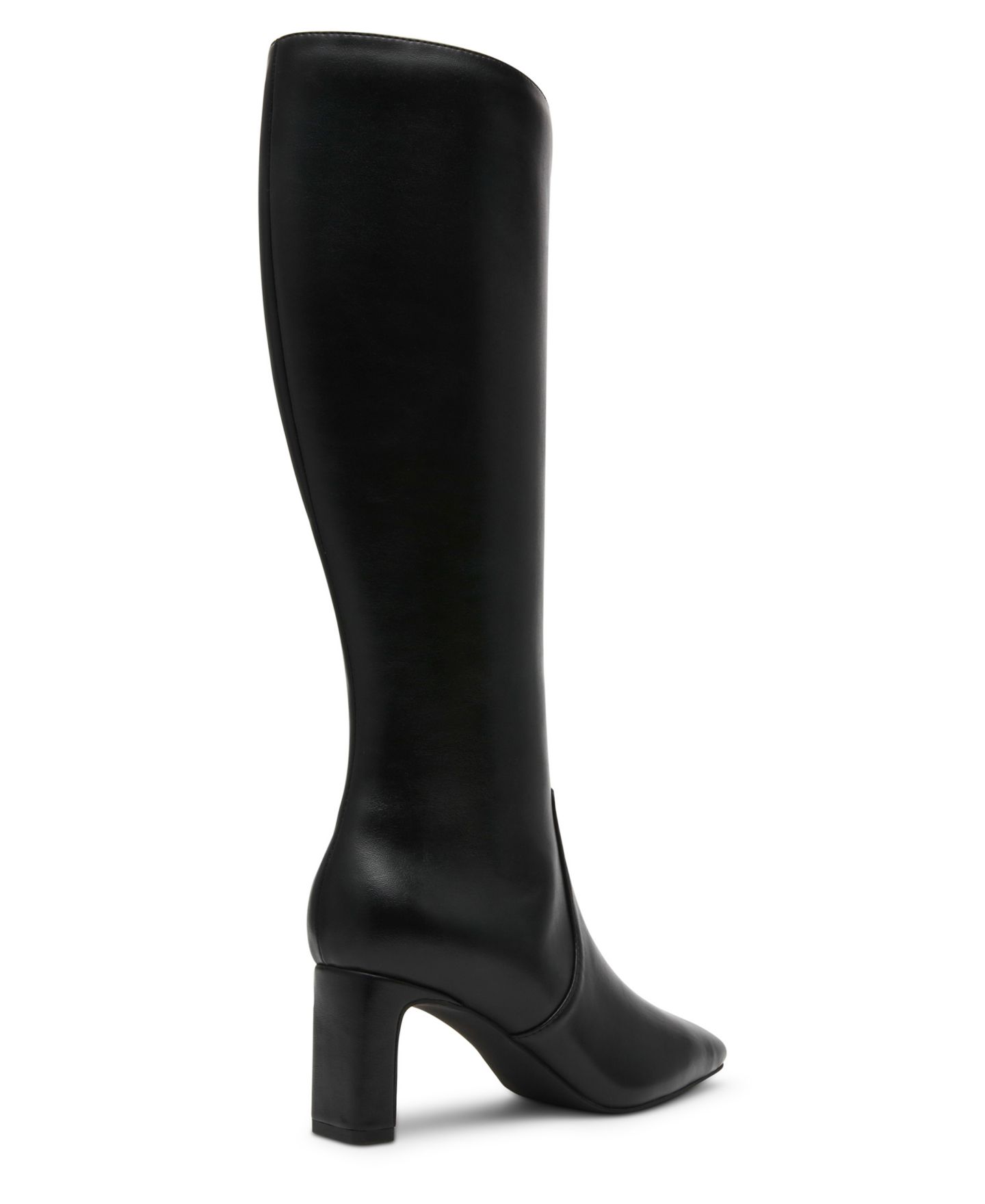 Женские ботинки Anne Klein Corbin Knee-High Square Toe, цвет: Чёрный гладкий — фото 9