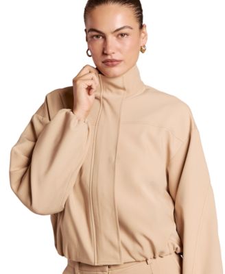 Women's Alivra Long-Sleeve Bubble-Hem Full-Zip Jacket
