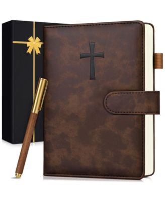 Leather Bible Study Journal Prayer Devotional Church Notes Spiritual Gift