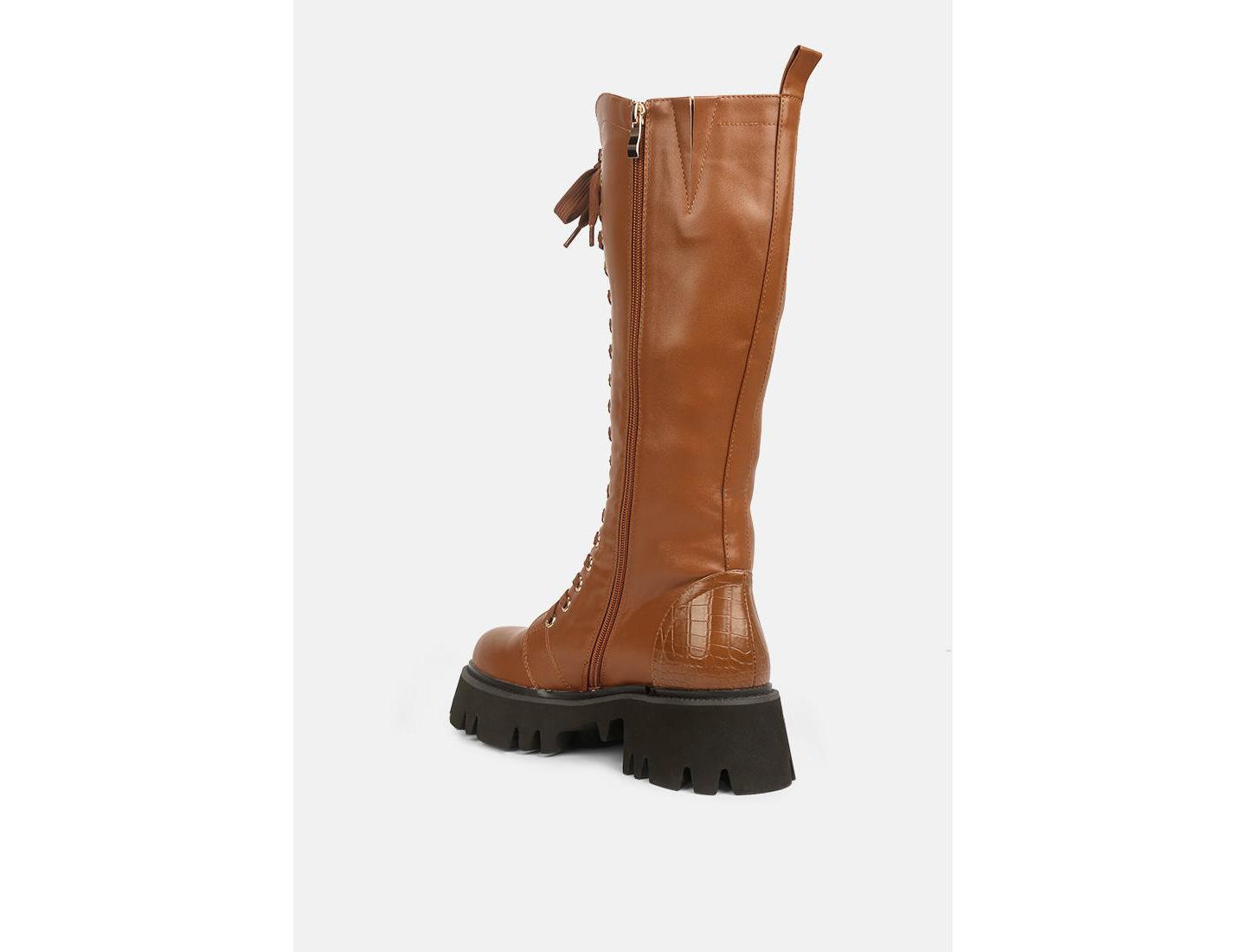 Женские ботинки London Rag Mad mood chunky lace-up, цвет: Бежевый / Хаки — фото 7