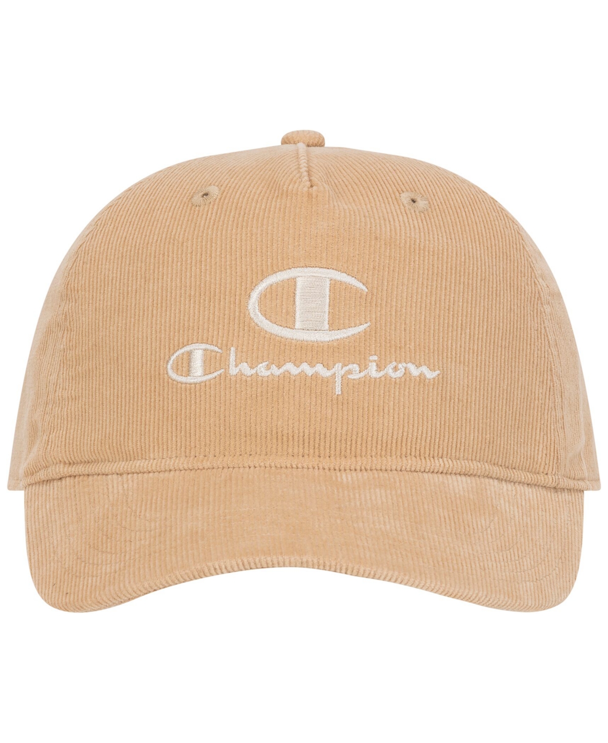 Champion Men's Pursuit Corduroy Snapback Embroidered Baseball Cap, Created for Macy's - Dark Beige