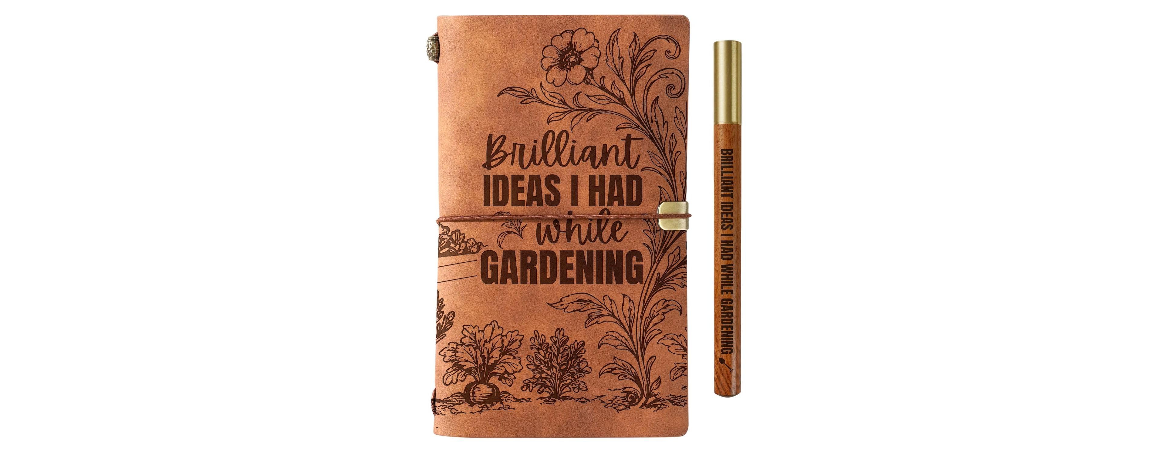 Danrong Leather Journal Notebook With Pen For Plant Lovers Gardeners Travel Writing Gift
