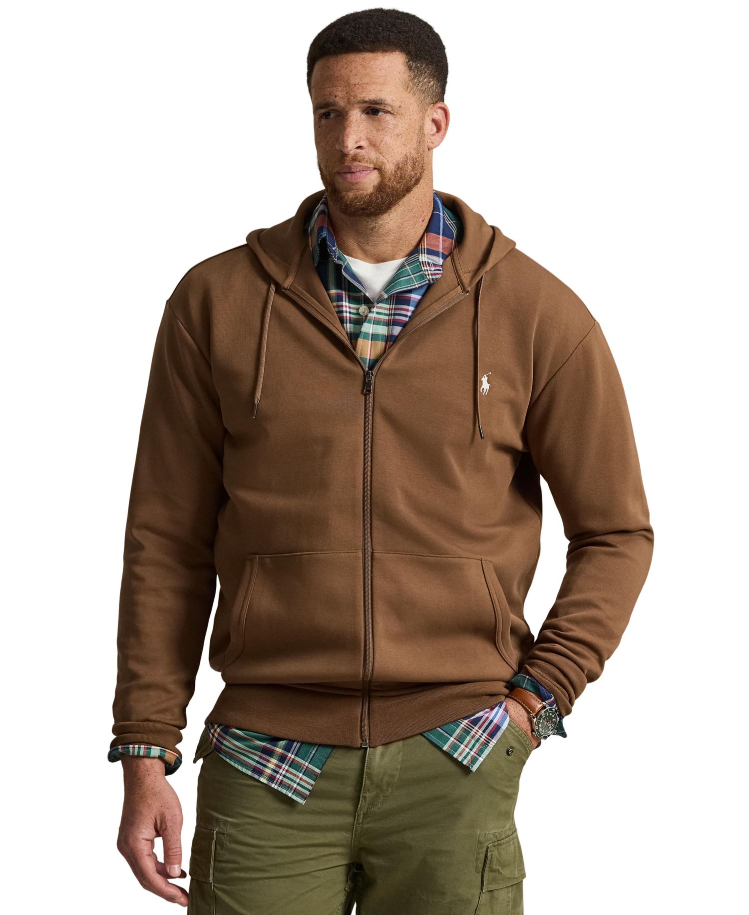 Men's Big & Tall Double-Knit Full-Zip Hoodie