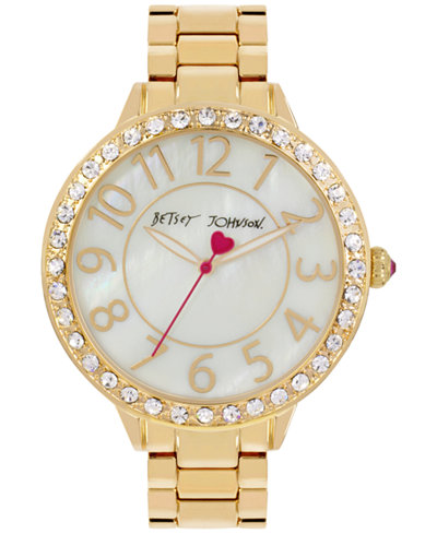 Betsey Johnson Women's Gold-Tone Bracelet Watch 41mm BJ00397-26