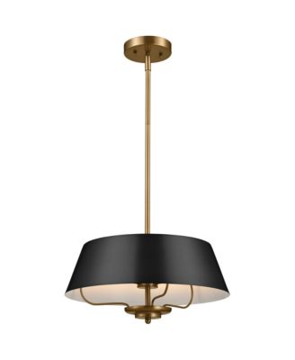 Luella 16"W Brushed Brass 3-Light Pendant