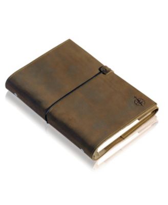 Full Grain Leather Refillable 6 Ring Planner With Inner Pockets and Calendar Inserts