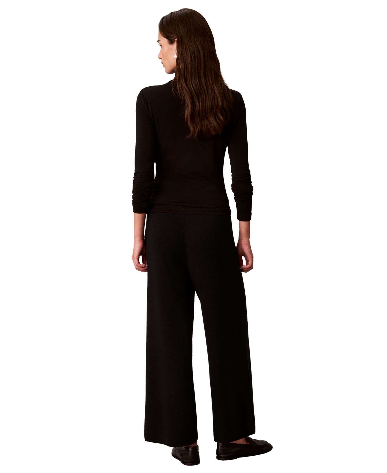 Women's Pull-On High-Rise Wide-Leg Sweater Pants