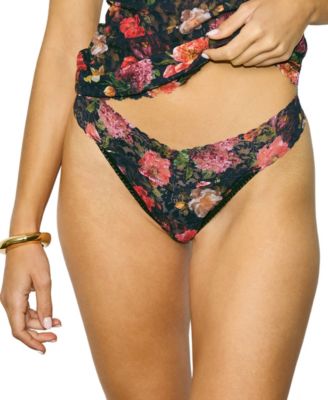 Printed Signature Lace Original Rise Thong