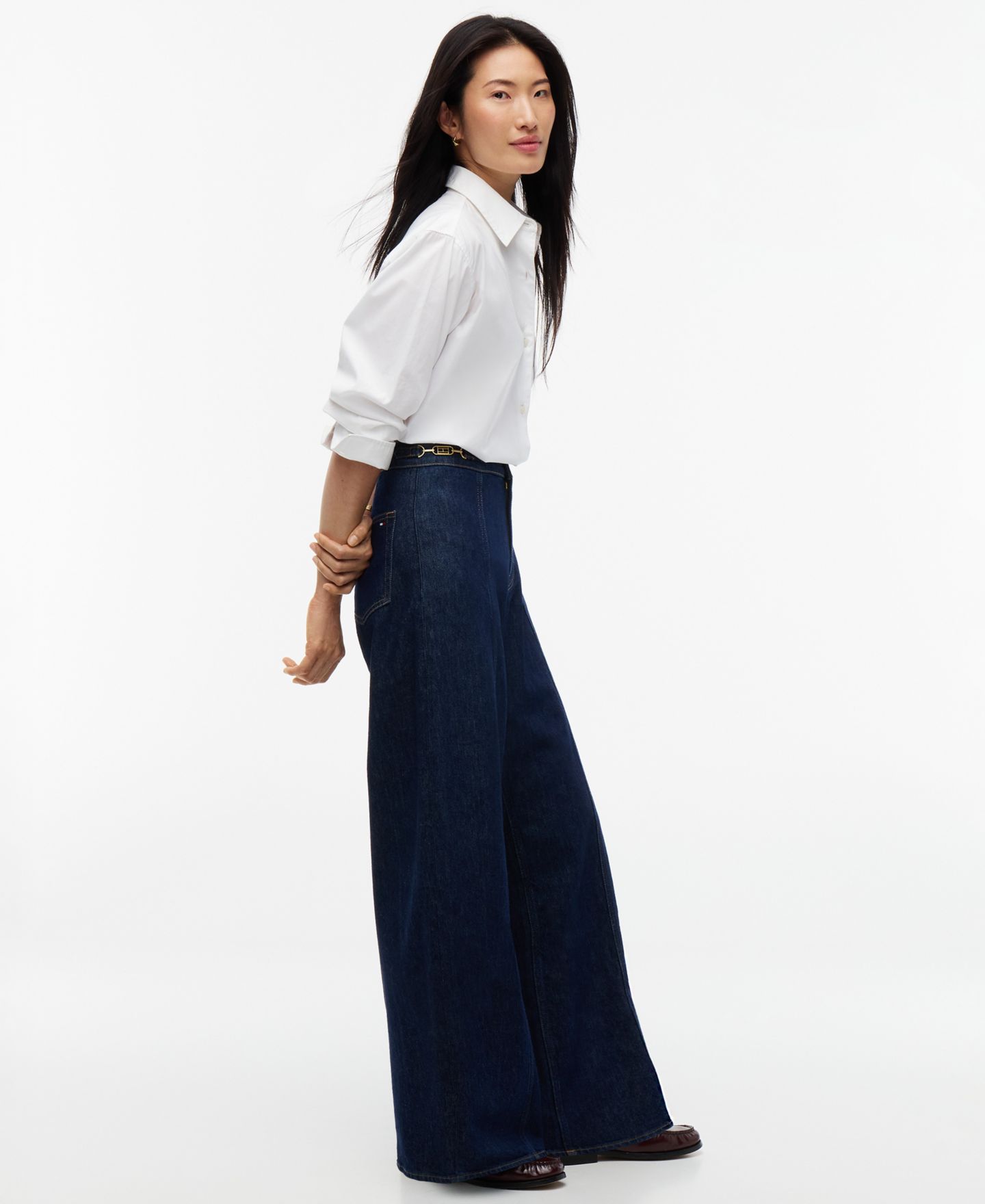 Женские джинсы Tommy Hilfiger Indie High-Rise Wide-Leg, цвет: Roy — фото 3
