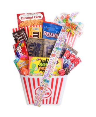 Happy Birthday Movie Night Gift Basket, 10-Pieces