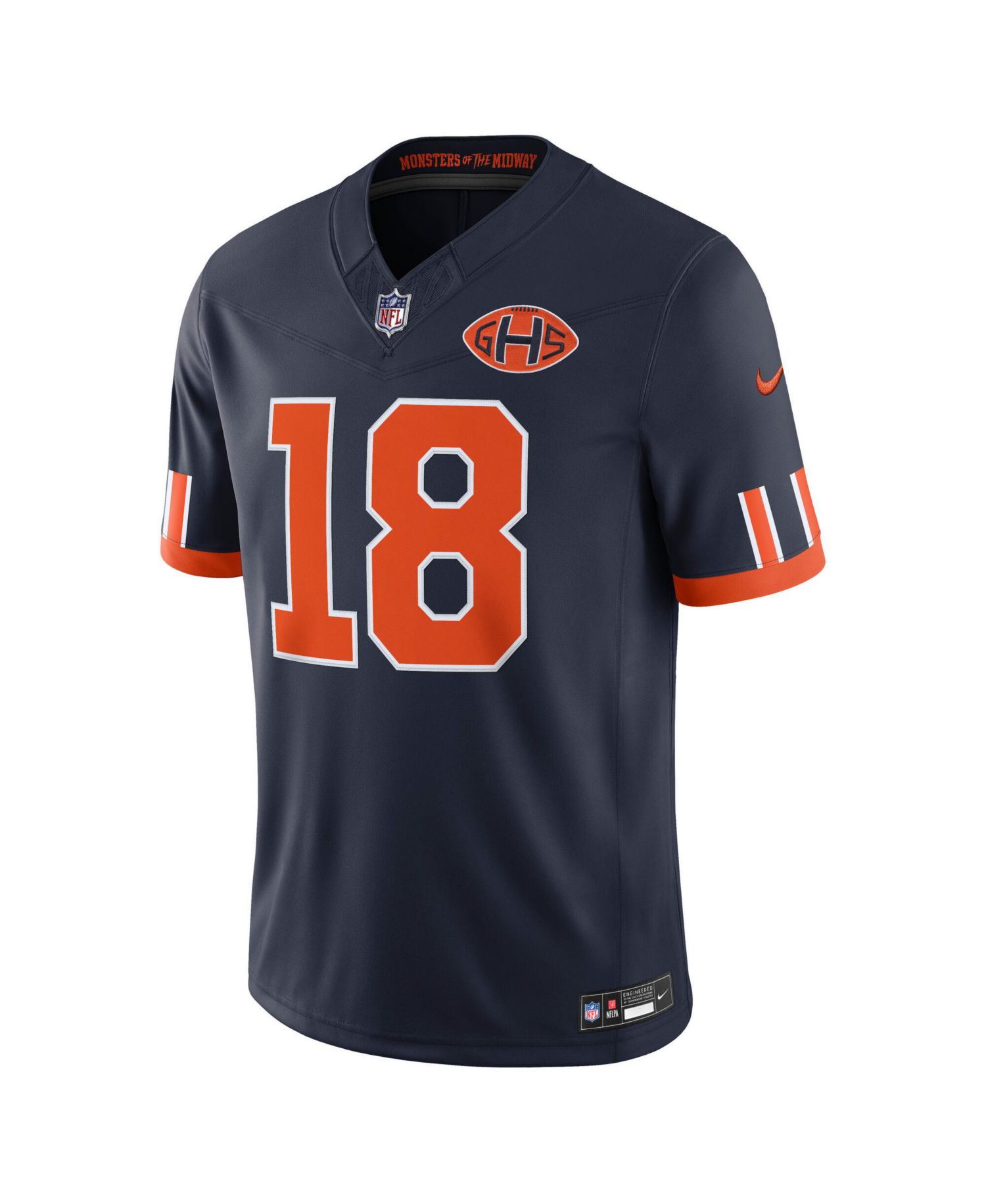 Men's Caleb Williams Navy Chicago Bears 2026 Rivalries Collection Vapor F.U.S.E Stitched Limited Jersey