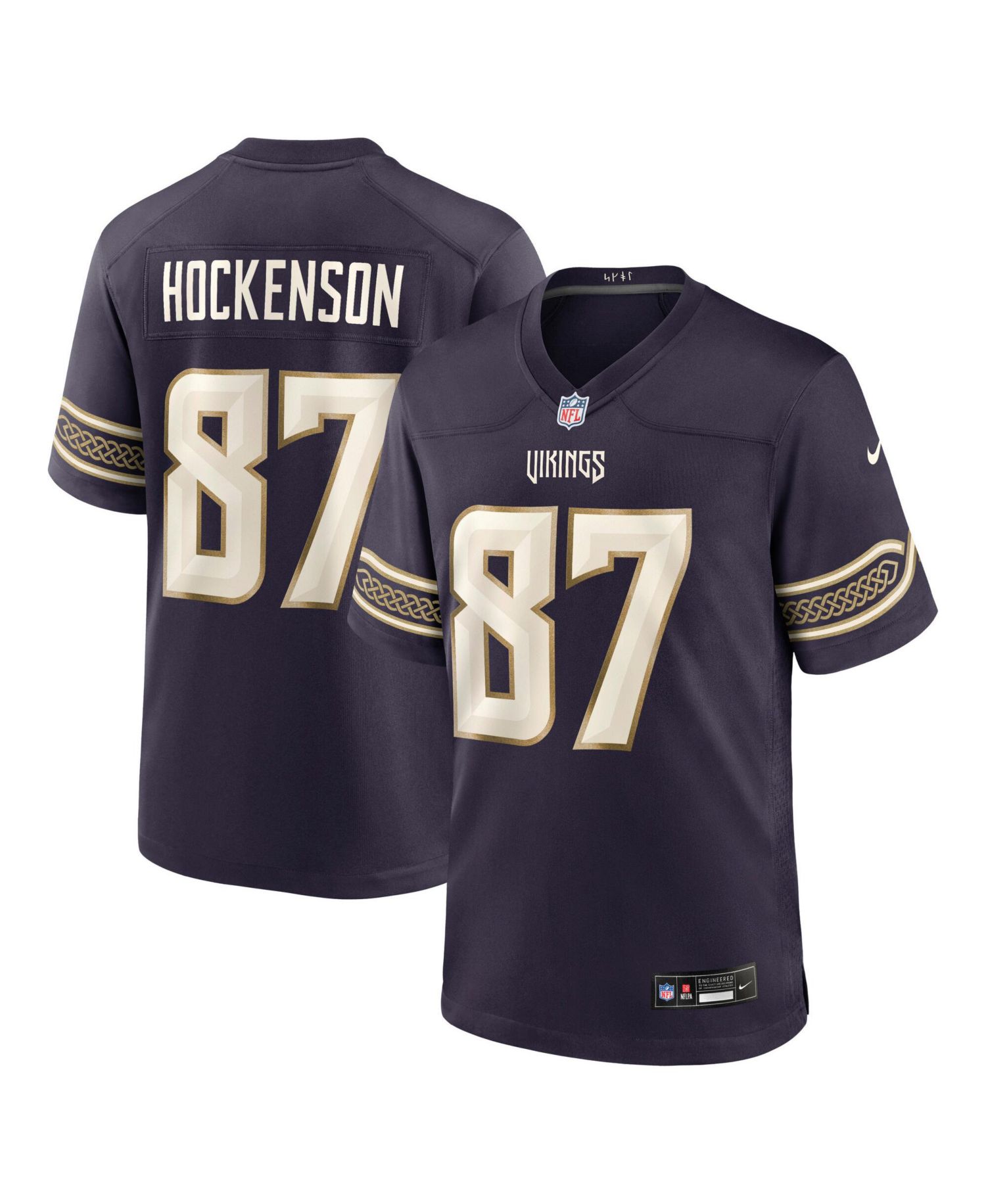 Men's T.J. Hockenson Purple Minnesota Vikings 2026 Rivalries Collection Game Jersey