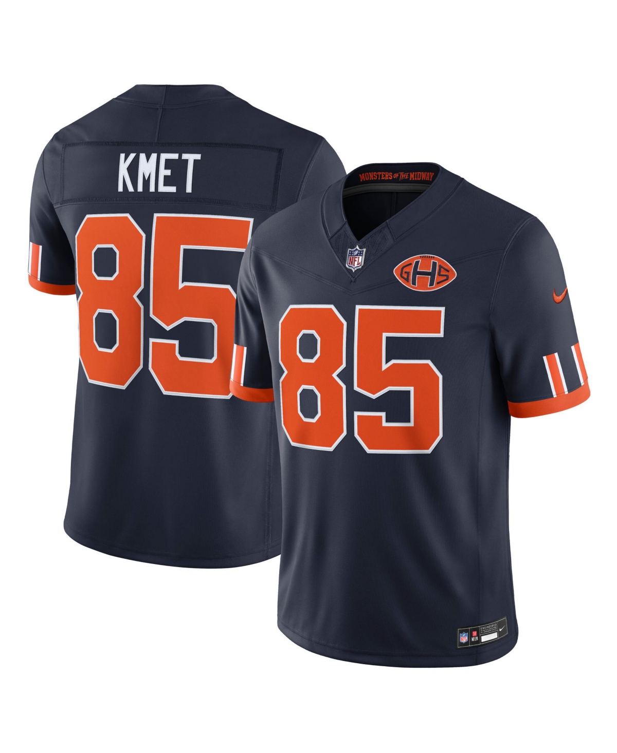 Nike Men's Cole Kmet Navy Chicago Bears 2026 Rivalries Collection Game Jersey