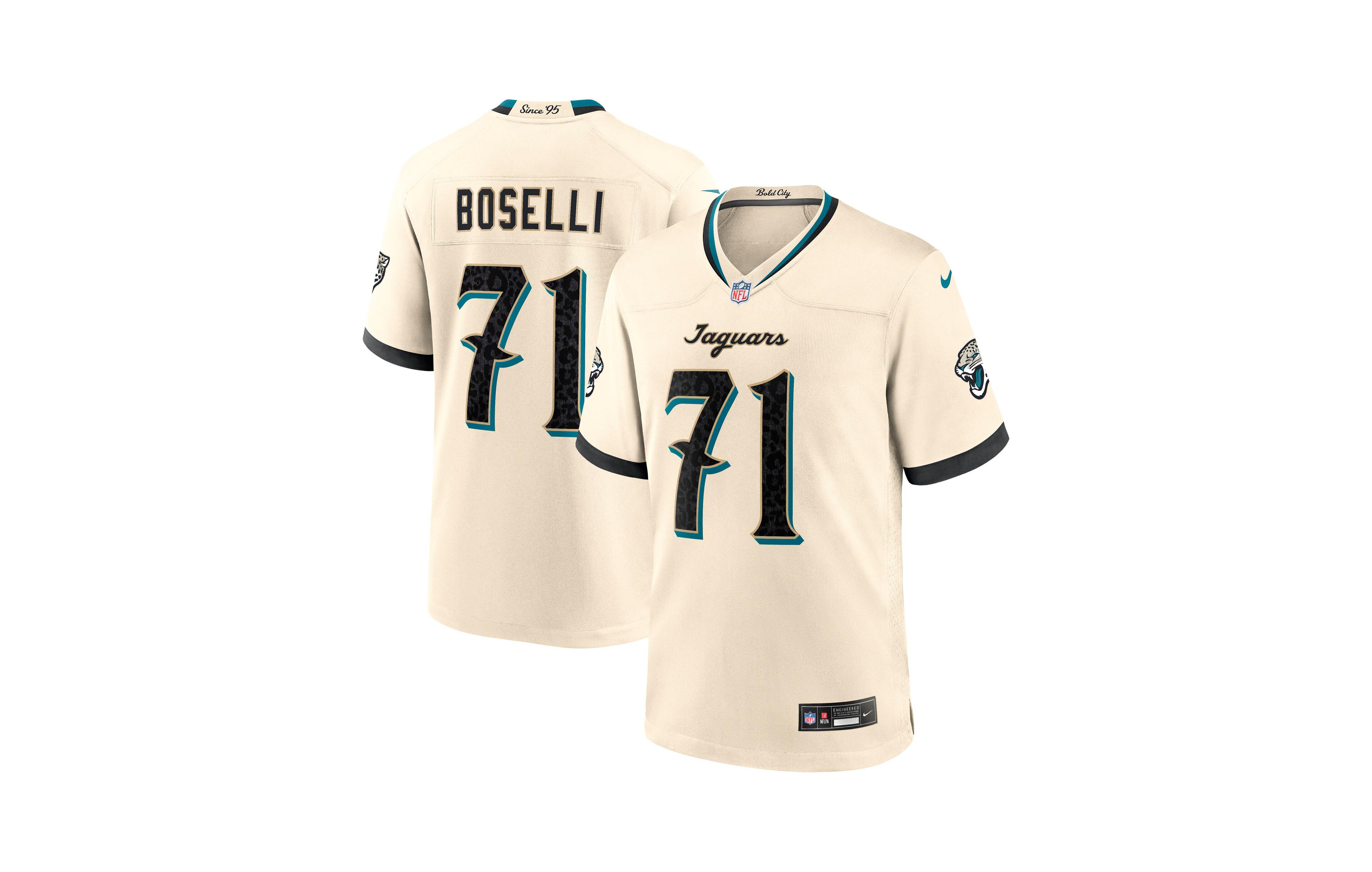 Nike Men's Tony Boselli Natural Jacksonville Jaguars 2026 Rivalries Collection Game Jersey