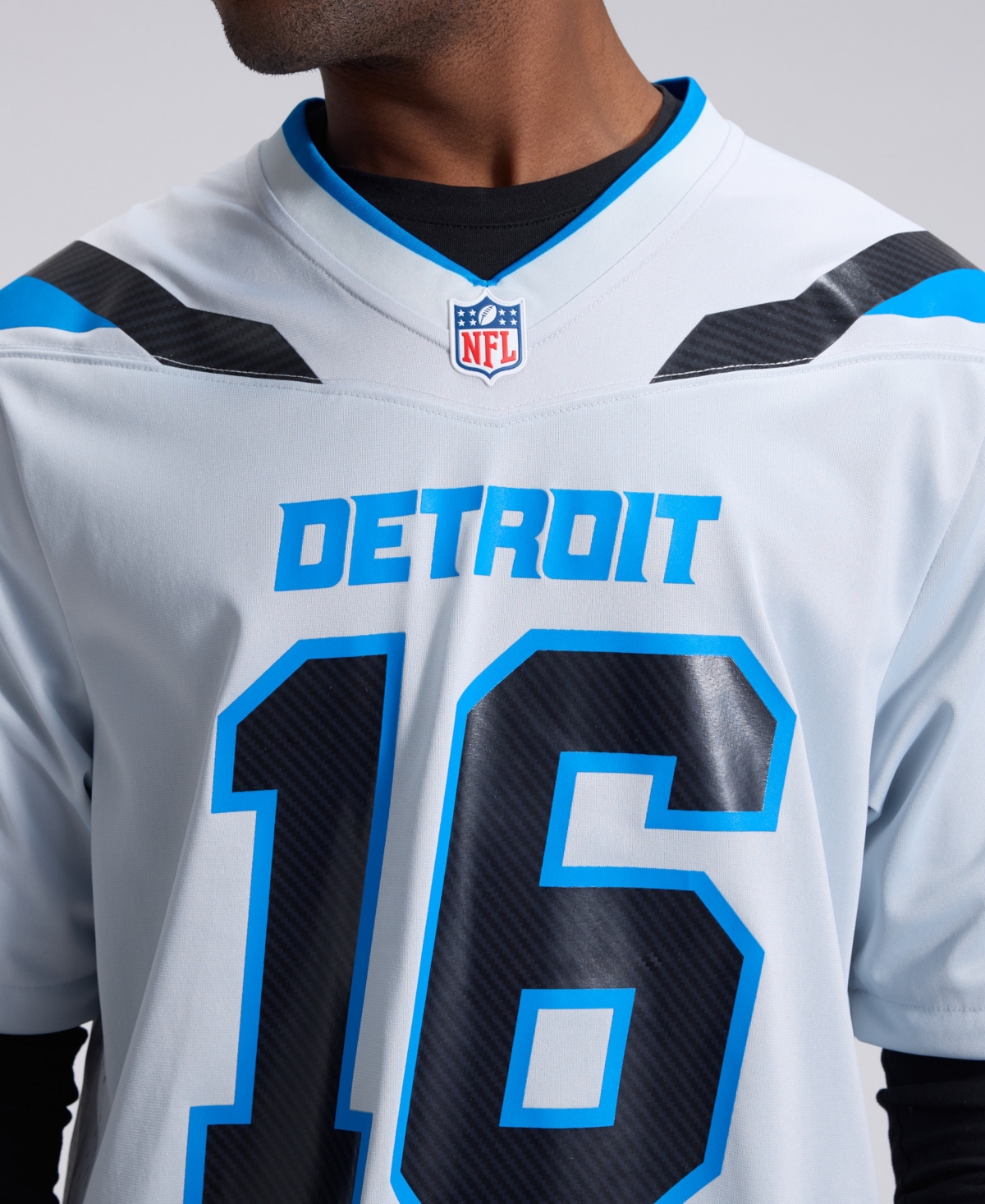 Nike Men's Jared Goff Silver Detroit Lions 2026 Rivalries Collection Game Jersey