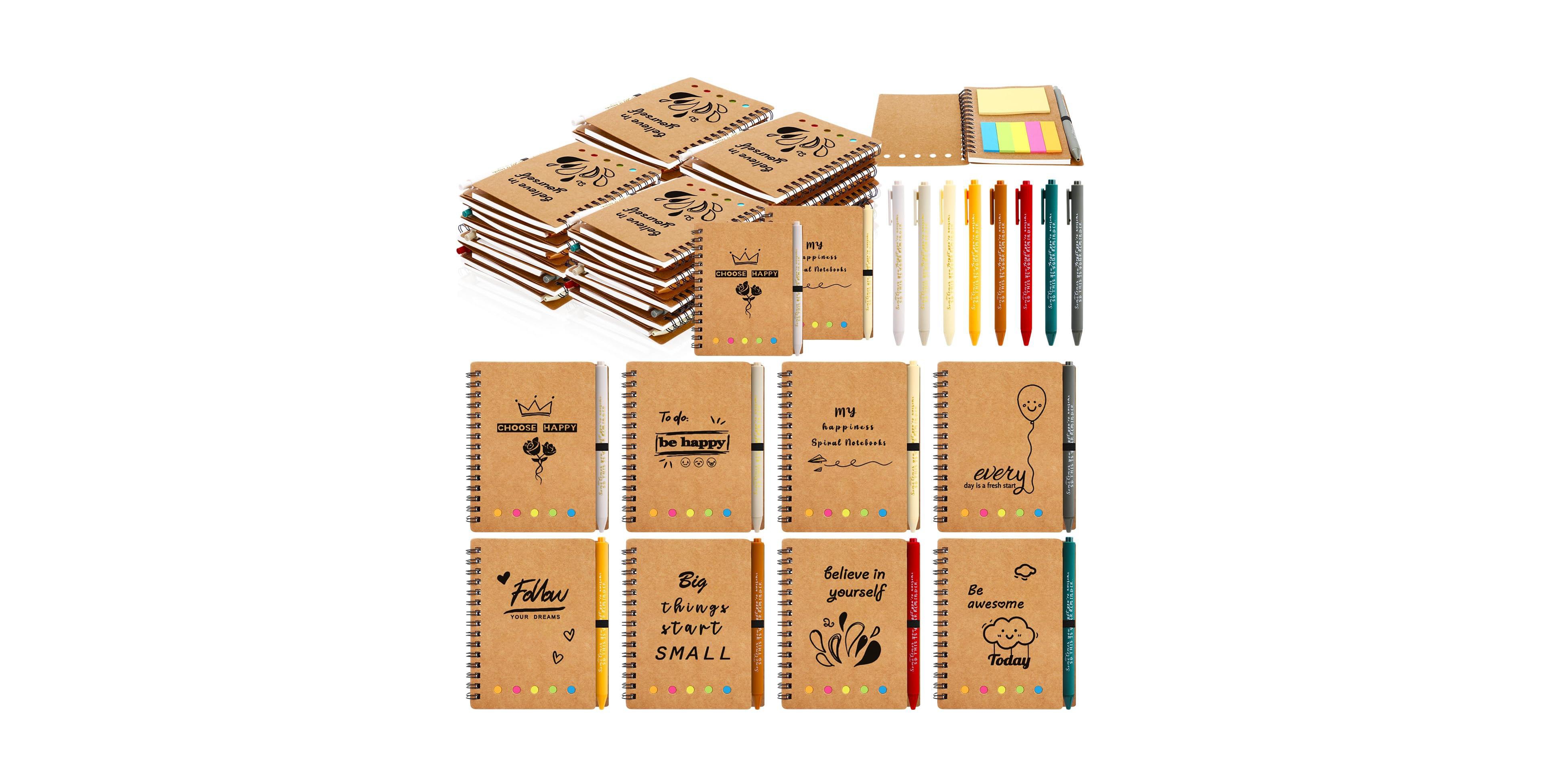Danrong 32 Set Bulk Inspirational Notebook And Pen Teacher Appreciation Gift Set