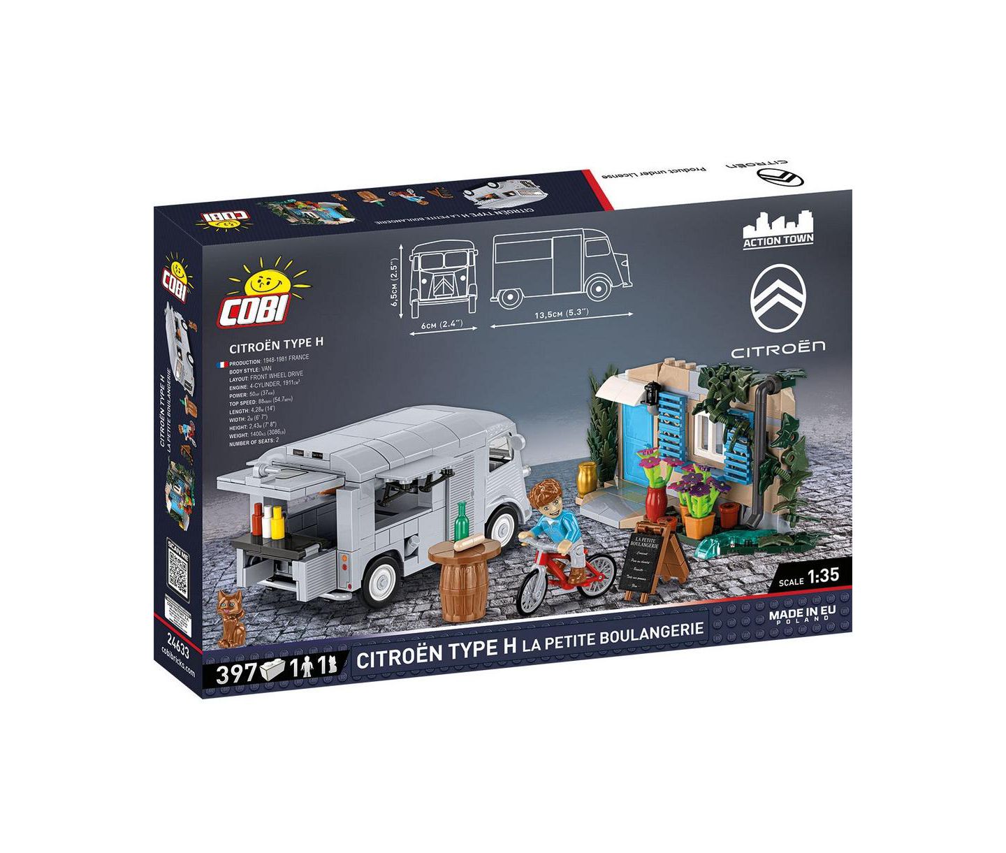 Детский конструктор COBI Action Town Citroën Type H (1947-1981) 397-Piece Building Set, Ages 7+ — фото 2