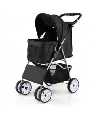 4-Wheel Foldable Pet Stroller for Dogs up to 33 lbs