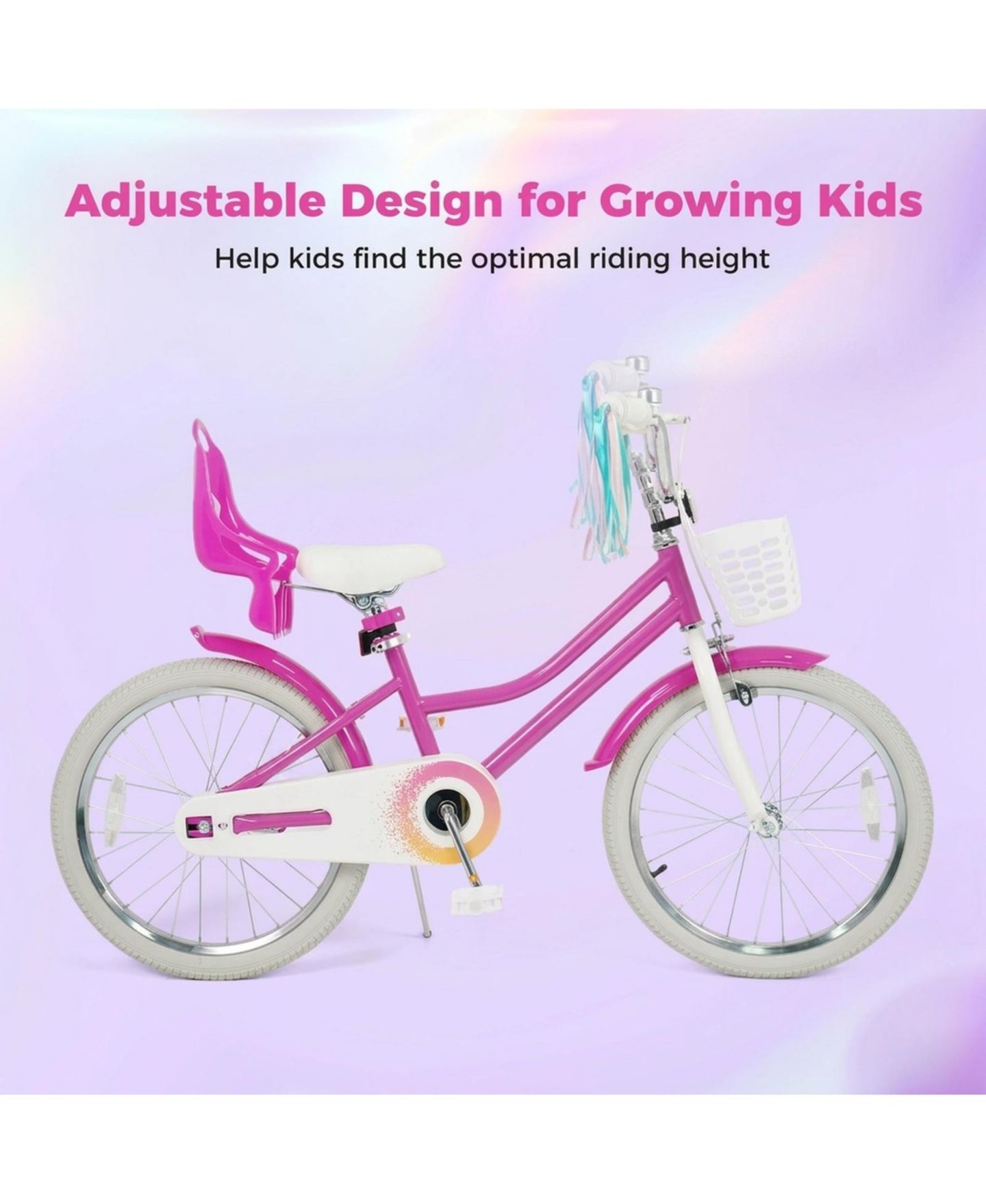 Детская игрушка HONGGE 20-Inch Kids Bike with Dual Brakes and Adjustable Seat, Ages 8+ — фото 8