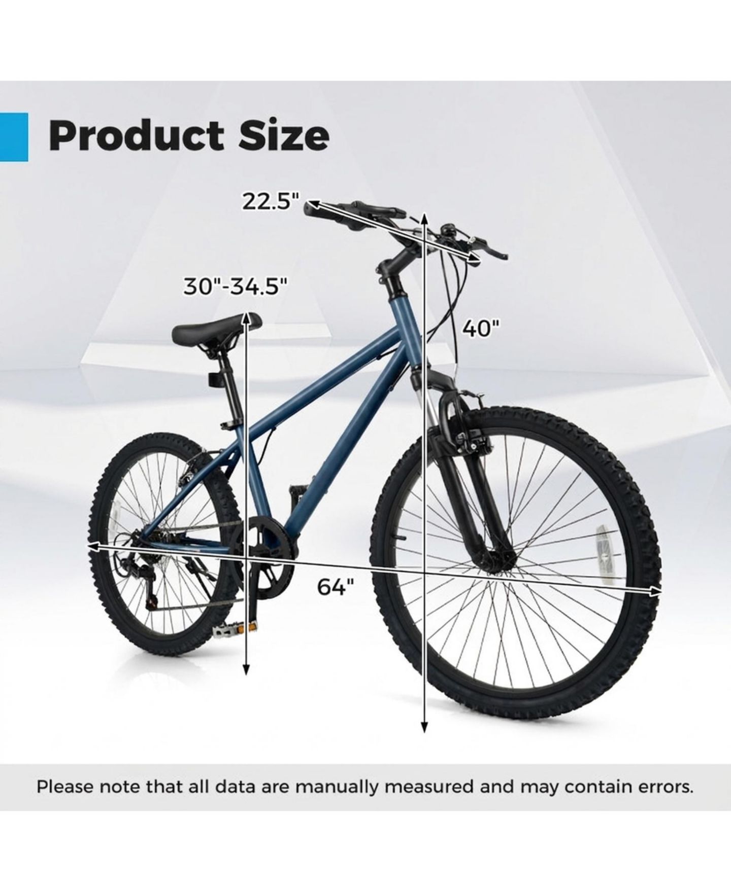 Детская игрушка HONGGE 24-Inch Youth Mountain Bike with Front-Suspension Fork, Shimano 6-Speed, and Adjustable Fit, Ages 8+, цвет: Тёмно-синий — фото 9