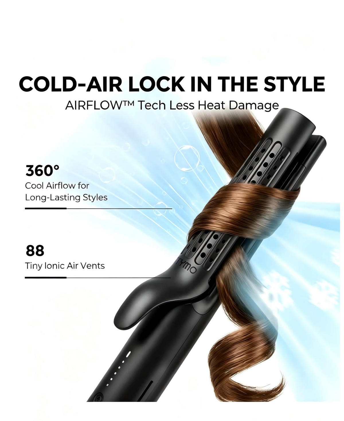 Tymo Beauty Airflow 2 in1 Hair Curler and Straightener