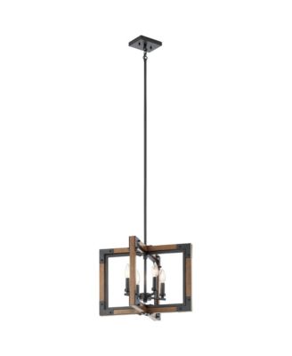 Marimount 18" Wide Auburn Stained 4-Light Chandelier