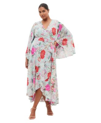 Plus Size Sienna Botanique Maxi Wrap Dress