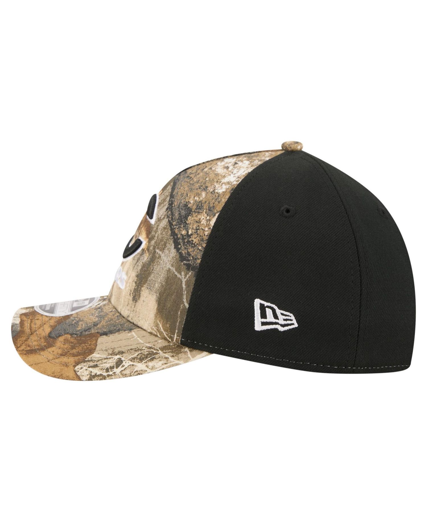 Men's Camo/Black Chicago Bears Team Collection RealTree 39THIRTY M-Crown A-Frame Flex Hat