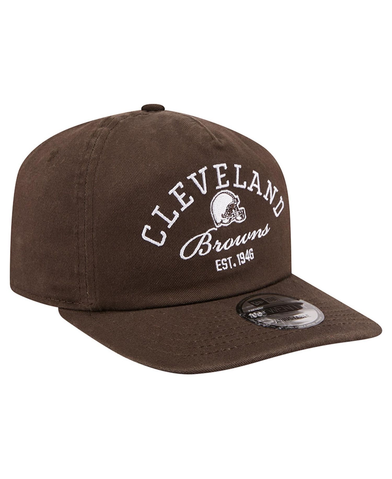 Men's Brown Cleveland Browns Stacked 19TWENTY Adjustable Hat