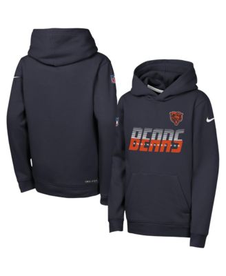 Big Boys and Girls Navy Chicago Bears Sideline Dri-FIT Hoodie