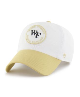 Men's and Women's '47 White/Gold Wake Forest Demon Deacons Pique Patch Clean Up Adjustable Hat